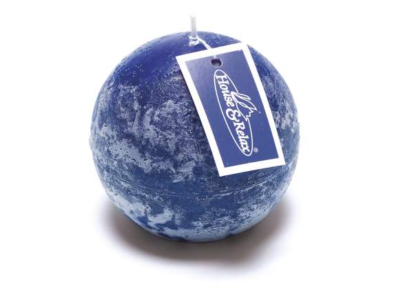 Bougie sphère bleu royal