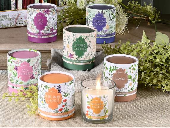 Bougie parfumée dans un pot en verre