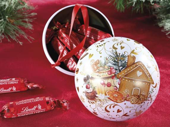 Boule de Noël alimentaire en métal ouvrable à suspendre