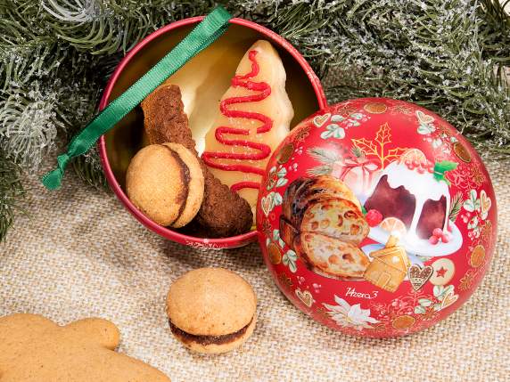 Boule de Noël alimentaire en métal ouvrable à suspendre