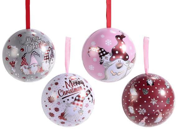 Boule de Noël en métal ouvrable à suspendre