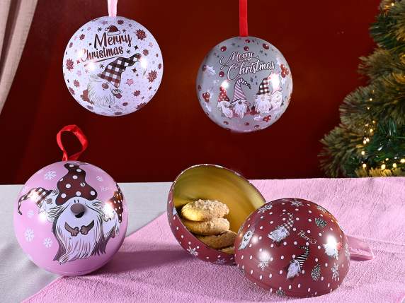 Boule de Noël en métal ouvrable à suspendre