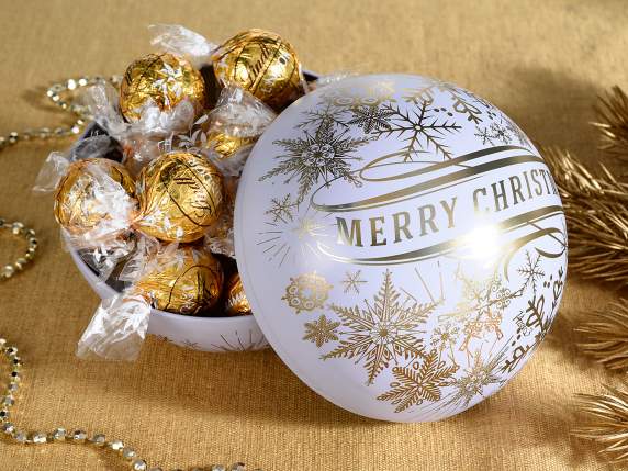Boule de Noël alimentaire en métal ouvrable à suspendre