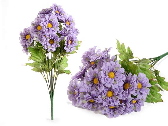 Bouquet de marguerites violettes artificielles