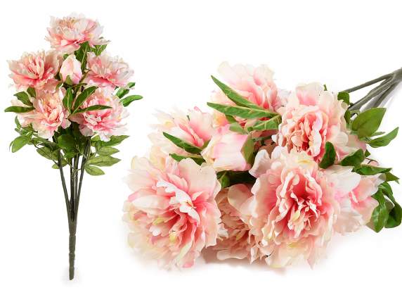 Bouquet de pivoines artificielles rose dégradé