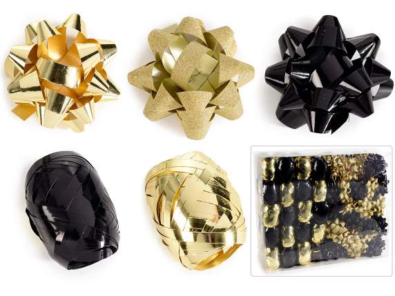 Box of 80 gift bows with adhesive and 80 ribbons