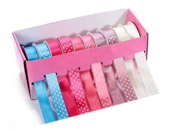 Box with 10 satin ribbon