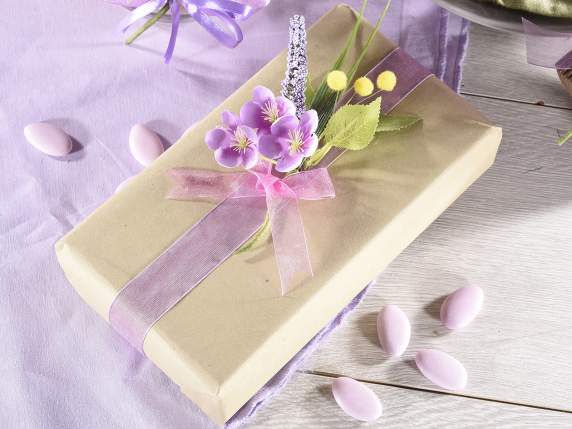 Buchet de mimoza si flori salbatice artificiale