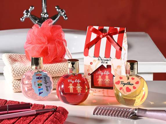 Set de regalo casa con gel de ducha de 180 ml y esponja