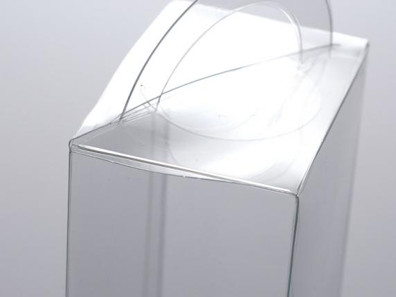 Caja rectangular de PET con asa - grado alimenticio