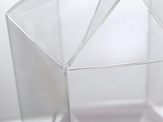 Caja hexagonal de PET con cierre de lazo