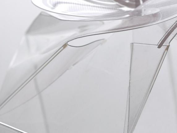 Caja hexagonal de PET con cierre de lazo