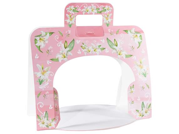 Soporte para palomas de papel con asa y cierre a presión