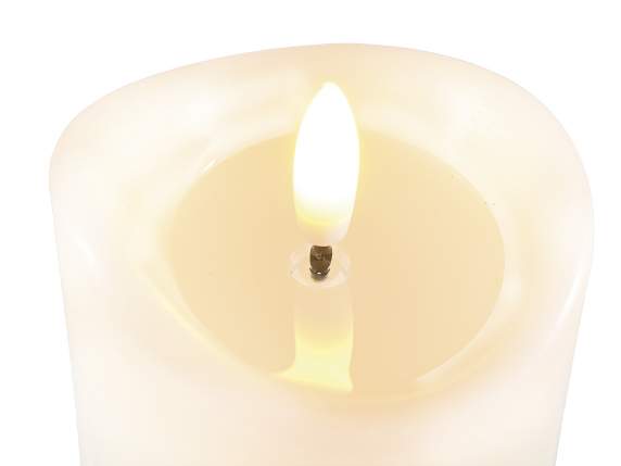 Set 3 candele elettroniche in cera fiamma LED in movimento