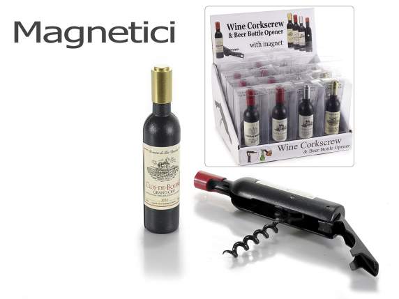 Cavatappi apribottiglie per vino - birra con magnete