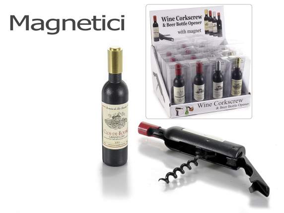 Cavatappi apribottiglia per vino/birra con magnete in espo (53.17.00) - Art  From Italy