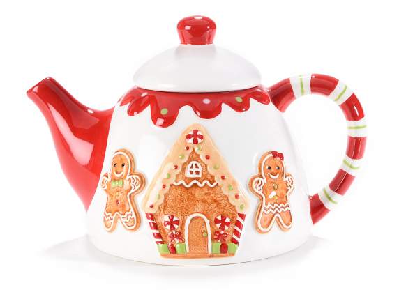 Ceramic teapot with 
