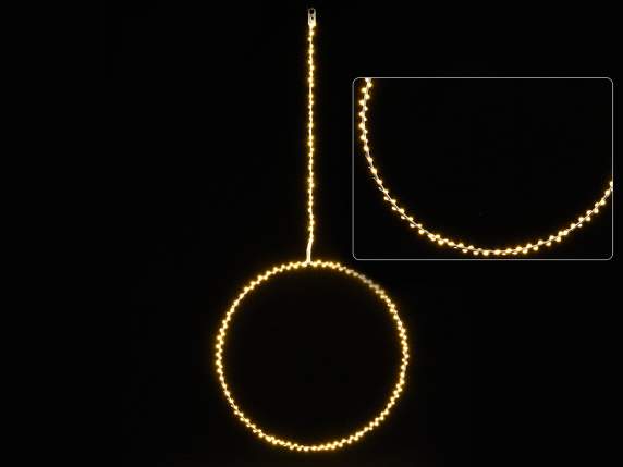 Anneau lumineux suspendu avec 190 LED blanc chaud