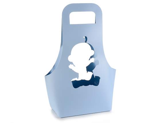 Cesta de flores de papel semi-repelente al agua para niños.