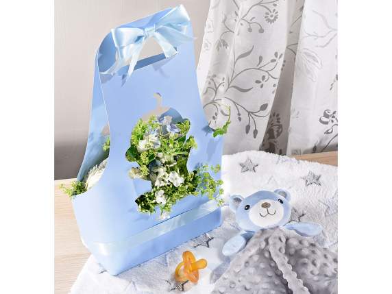 Cesta de flores de papel semi-repelente al agua para niños.