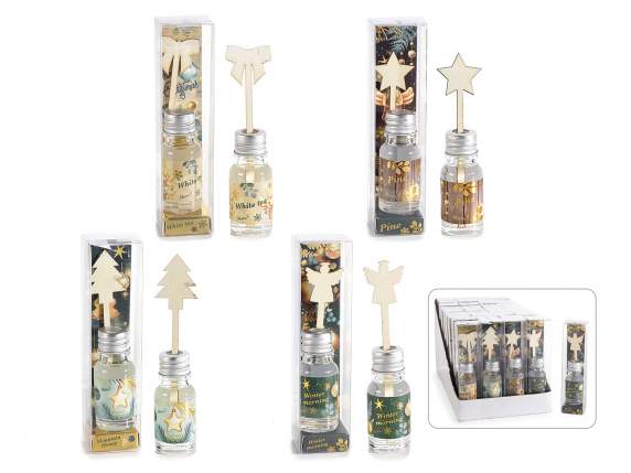 Small perfumer 10ml w-Christmas stick in display of 36