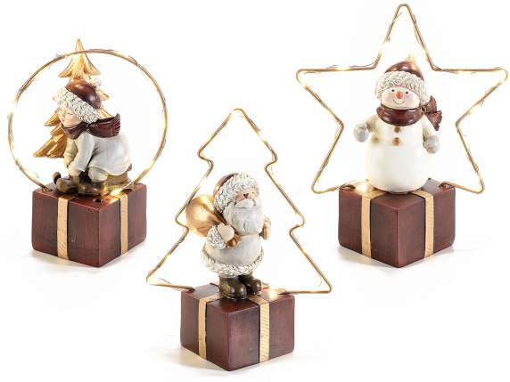 Resin Christmas character on LED light package