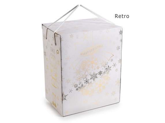 Regal Christmas cardboard box in shiny gold imitation w -