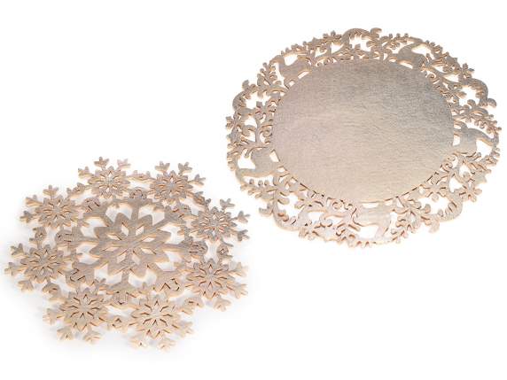 Placemat in champagne metallic cloth