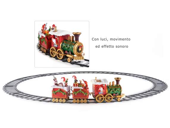 Christmas train with music and lights in gift box