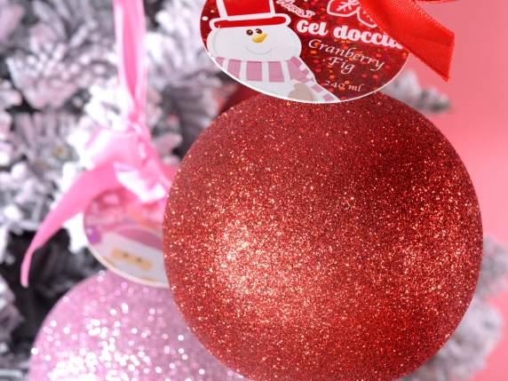 Glitter Christmas ball with scented shower gel