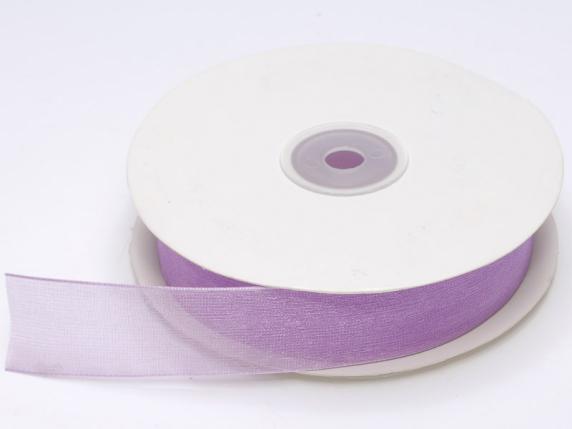 Cinta organza glicina lila 25mm x 50m