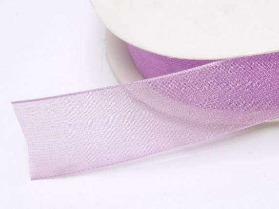 Cinta organza glicina lila 25mm x 50m