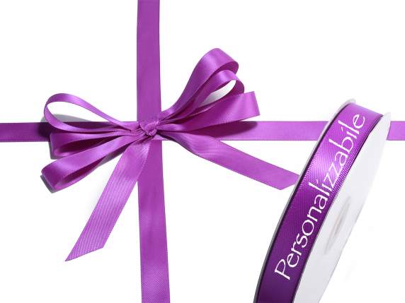 Cinta doble raso violeta personalizado