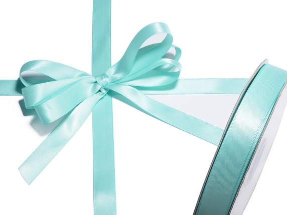Cinta de raso doble 15mm Tiffany