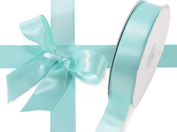 Cinta de raso doble 25mm Tiffany