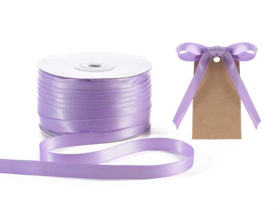 Cinta de raso doble 10mm color lila glicina