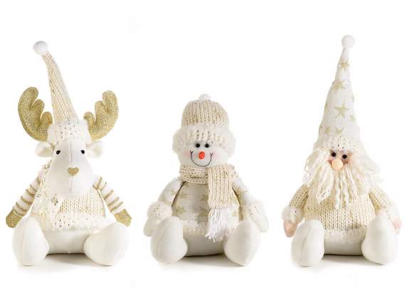 Cloth / knit Christmas character with golden details