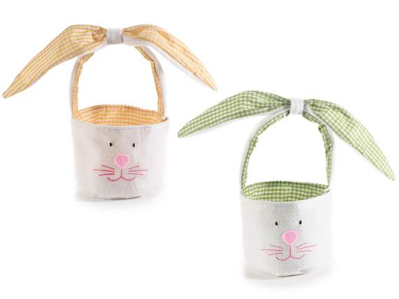 Cloth rabbit basket with ears