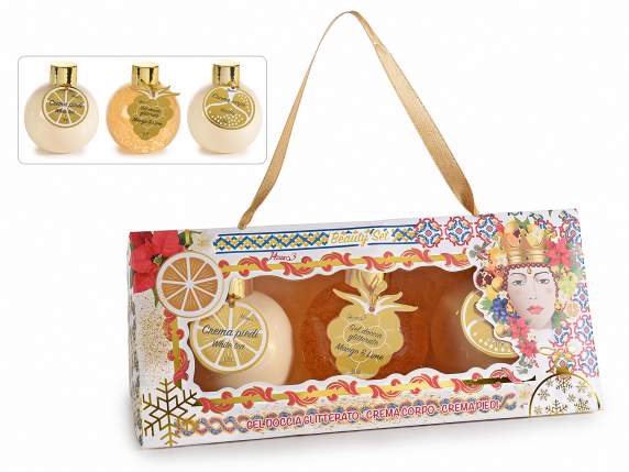 Coffret cadeau avec 3 produits pour le corps 120 ml
