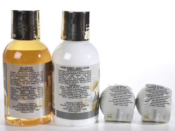 Coffret cadeau bus de Noël avec 4 produits pour le corps