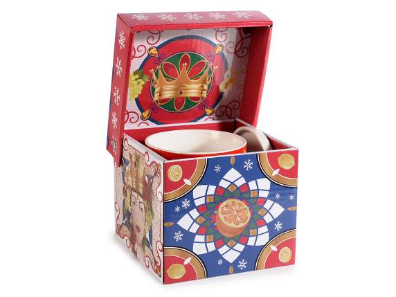 Tasse en porcelaine 300ml avec couvercle-soucoupe