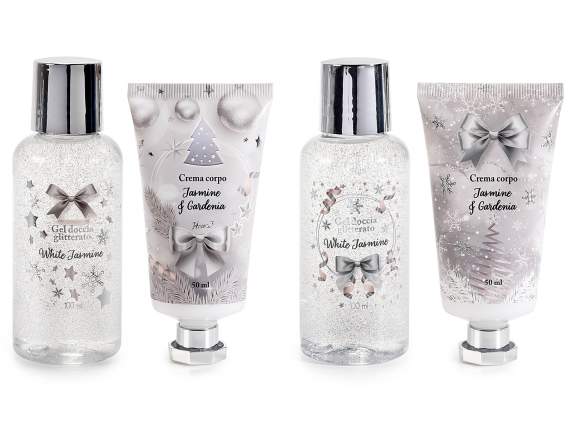 Coffret cadeau pour le bain avec 2 produits soins corporels
