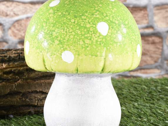 Ciupercă decorativă din teracotă colorată de așezat