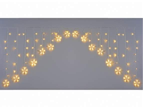 Cortina luminoasa de ploaie cu stele, 16 fire, 136 LED-uri