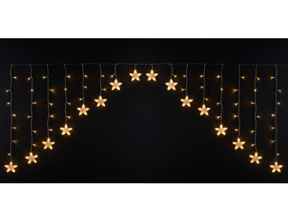 Cortina luminoasa de ploaie cu stele, 16 fire, 136 LED-uri