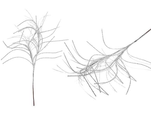 Tulpina artificiala cu sclipici argintii