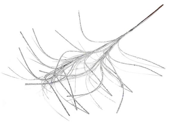 Tulpina artificiala cu sclipici argintii