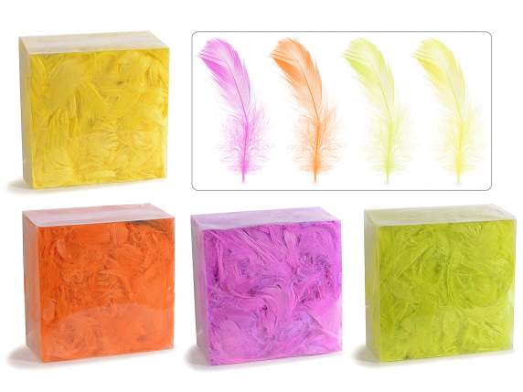 Confezione di piume colorate decorative da 20 gr