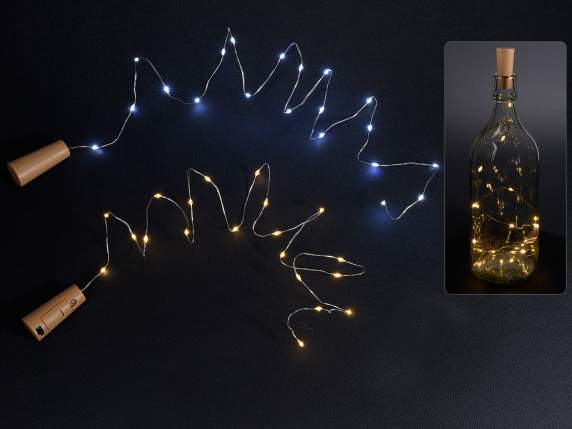 Cork wire with 20 led lights battery operated