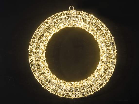 Corona luminosa 1800 luci LED bianco caldo